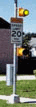 School Warning 120VAC - 8 Inches - Yellow