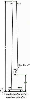 Round Tapered Aluminum Pole 15ft
Round Tapered Aluminum Pole 15FT