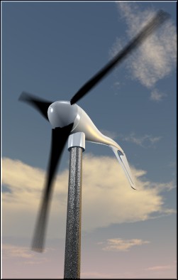 Wind Generator AIR-X Marine 12V, 400 Watts - W/build in regulator AIR-X Marine 12V Wind Generator
