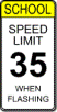 School Speed 35 when flashing