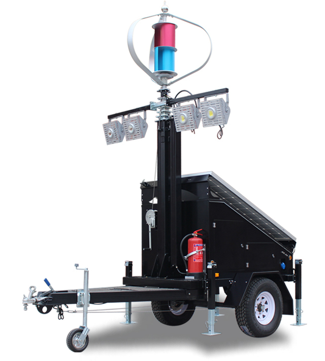 Solar Light Tower with Wind Turbine for Refugee Camps, Solar Light Tower with Wind Turbine. Used Through Out The United States and World wide by FEMA Federal Emergency Management Agency, DHS Department of Homeland Security, Disaster Recovery Efforts, Red Cross Disaster Relief, European Union, EU Refugees Camps, NATO North Atlantic Treaty Organization, Disaster Preparedness & Recovery. Solar Light Tower for Refugee Camps Wind Turbine