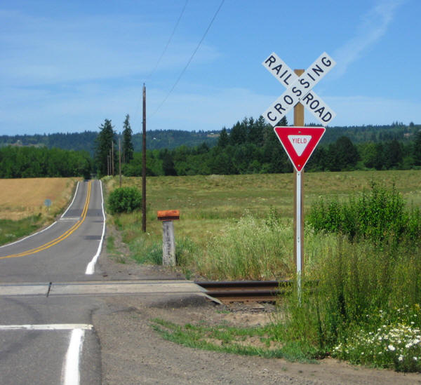 A railroad crossing traffic warning system for alerting a motorist approaching a railroad crossing to the presence of an oncoming train. The system comprises a series of magnetometer sensor probes buried in the right-of way adjacent to a railroad track at predetermined distances from the railroad crossing. These sensors provide a signal to a controller unit when the presence of a train is sensed. The controller unit first determines the speed at which the oncoming train is traveling and the time it will take for the train to reach the crossing and then activates an improved warning apparatus at a predetermined amount of time before the train reaches the crossing.
