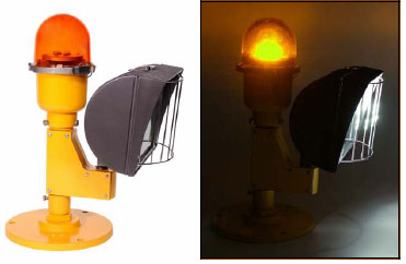 Heliport Elevated Perimeter LED Light with FloodLight 120Volts AC Yellow
Heliport Light Perimeter & Floodlight 120V Yellow