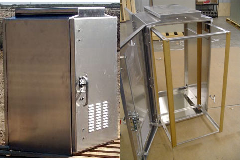 Environmentally Controlled Cabinet Outdoor Cabinet for Communications Microwave Radio Equipment and Traffic control products, Weatherproof Aluminum Cabinet Enclosures