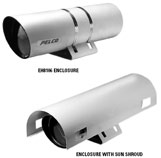 Cylindrical aluminum design with removable rear plate, lens preset capabilities, and one 40-watt heater. Pressurized to 5 psi. 4-inch diameter and 17-inch length. EH8104