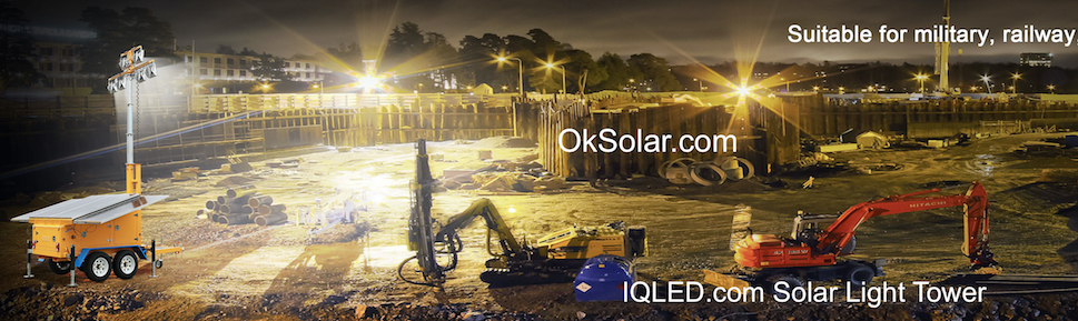 Solar Light Tower, Light Tower, Refugee Camps Solar Light Tower, mobile light towers, Job Site Solar Light Tower, Portable Solar Light Towers, Solar Powered Construction Light Tower