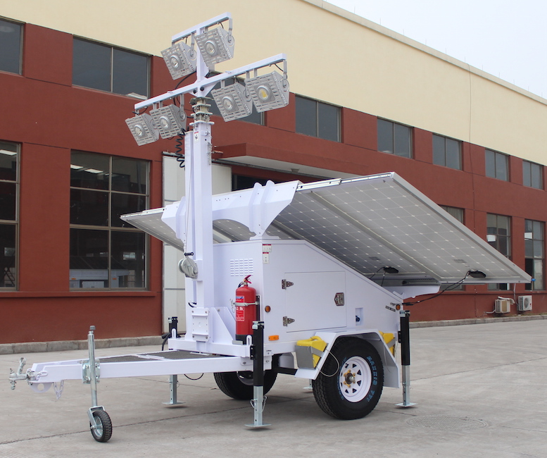 Solar Light Tower, Light Tower, Refugee Camps Solar Light Tower, mobile light towers, Job Site Solar Light Tower, Portable Solar Light Towers, Solar Powered Construction Light Tower