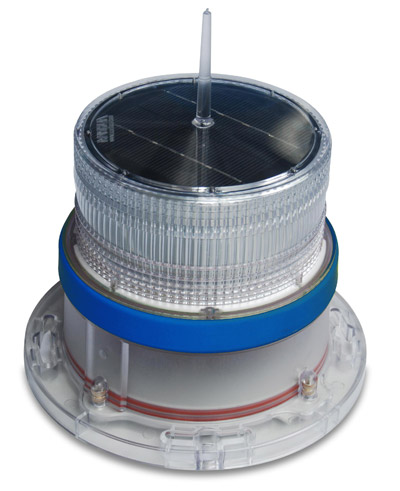 Solar Marine Navigation Light Blue