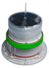 Solar Helipad Beacon Light - Green