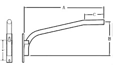 Arm Bracket for Aluminum Pole Mounting Arm Bracket for Aluminum Pole