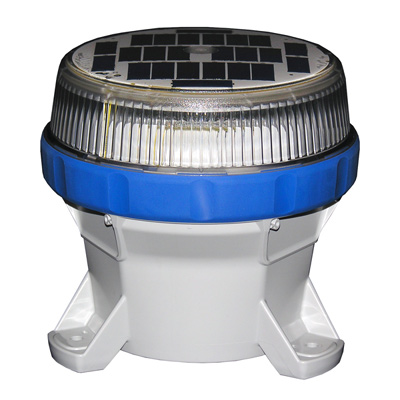 Solar Taxiway Lighting Blue, THE A650 IS COMPLIANT WITH FAA/ICAO PHOTOMETRICS TAXIWAY SPECIFICATION AND FEATURES Wireless Solar Taxiway Lighting Blue