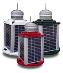solar powered LED lights for airfield and hazard lighting applications, including taxiway, runway, apron, helipad and barricade lighting. Solar-Powered LED Airfield Lighting