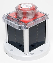 Solar Marine Lights Blue Solar LED Marine Lights combines a compact, high-efficiency solar engine with premium components and a rugged design for best-in-class performance at an optimal price. This small format lantern delivers up to 445 cd (IALA peak, white) and can achieve up to 7.5 NM range at T=0.74. Solar Marine Lights Blue