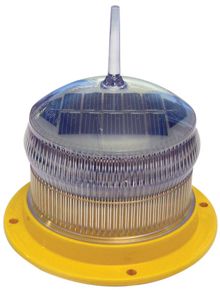Solar Barricade Beacon Light White Solar-powered LED Airfield lights White