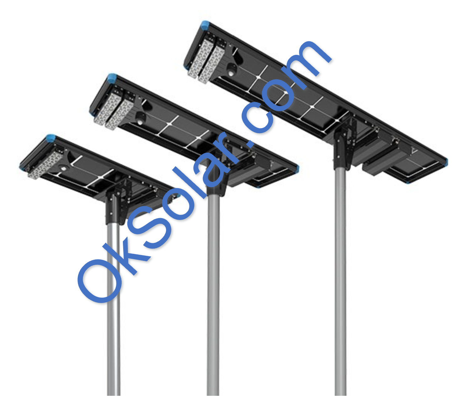 All in One OkSolar IQLED Street Light, Solar Street Light, All-in-One Solar Street Light | Solar LED Light | Solar LED Street Light | Solar Parking lot light | Perimeter Security Lighting | Solar Light Security Fence Smart Human Senso 