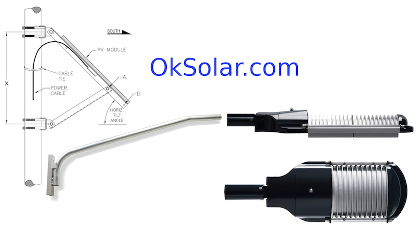 Solar Powered LED Street Light 160400