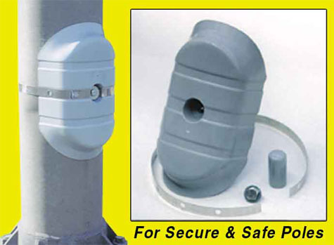 UNIVERSAL HAND HOLE COVER (OkU-Cover) is a security cover for light poles. Security Cover for light poles