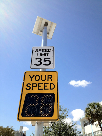 Solar Powered Speed Monitors