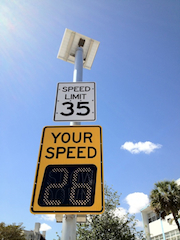 Airport Radar Speed Signs Solar Powered