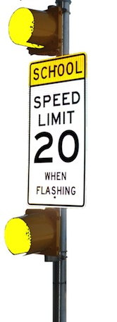 School Zone Flashing Light Warning 120VAC
