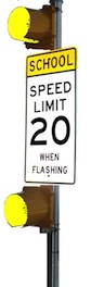 School Zone Flashing Light Warning 120VAC