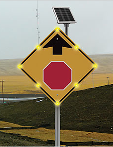 Stop Ahead LED Blinker Sign
