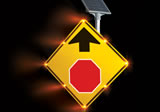 Stop Ahead LED Blinker Sign