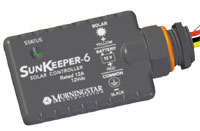 SK-12 SunKeeper 12Amps Mounts directly to module junction box 12 amp version at 12VDC Ideal controller for solar powered oil/gas applications Solar Charge Controller SunKeeper 12A