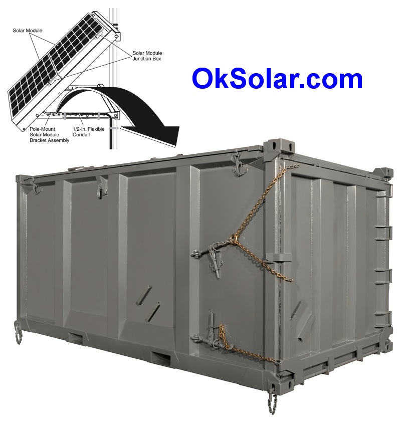 Shelter for Disaster Refugees Solar Powered Transportable Shipping Container. Secure and quickly deployable to the field or war zone. Hospital - EMS, Modular Energy Storage Battery Storage, Large Scale Battery Storage new modular design Plug and Play IQUPS Technology scale up as is needed. Shelter for Disaster Refugees