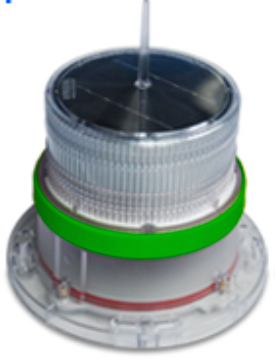 Solar Marine Navigation Light Green