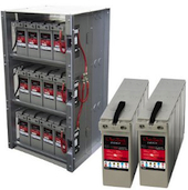 Shelf integrated battery rack for 48v systems