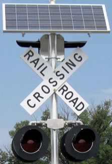 Solar-Powered Railroad Crossing Lights, Solar Industrial Area Crossing Signal, Solar Industrial Area Crossing Signal with Microwave Sensors, Railroad Crossing LED Alert Signs, Flashing Railroad Crossing Signs, Flashing LED railroad crossing signs, Railroad Crossing Signals, Solar Flashing LED Road Signs