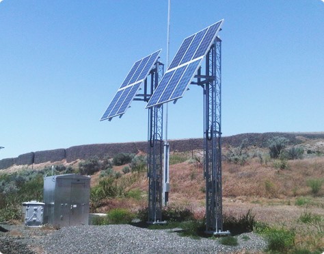 Solar Powered backup Railroad Crossing Signal | Solar Powered Industrial Railroad Crossing Signal | Industrial Area Crossing Signal.