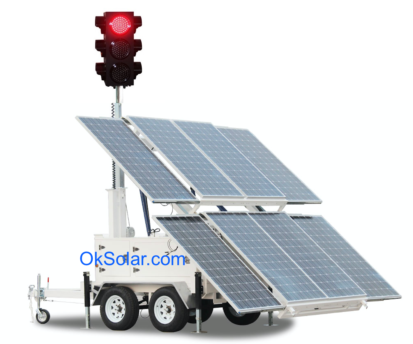 4 ways Solar Portable Traffic Signal Trailer