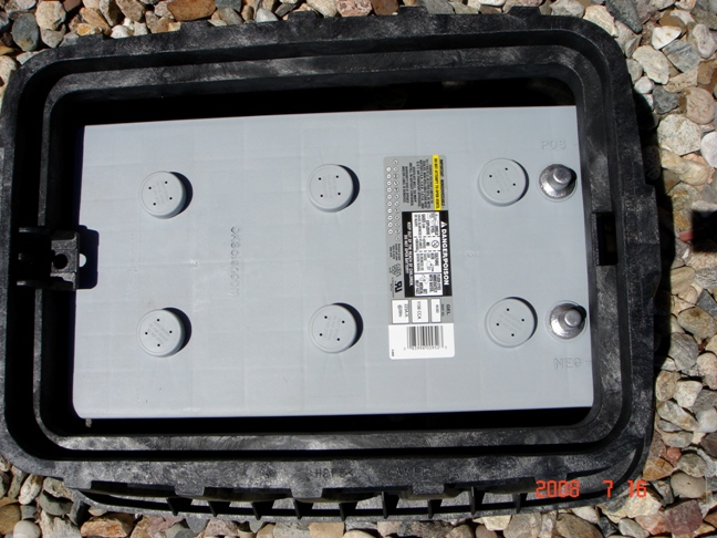 Burried Battery Systems for LED Solar LED Streetlight.