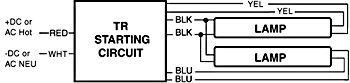 starting circuit TR, LPS 12 VDC Ballast, LPS 24 VDC Ballast, LPS 48 Ballast Volts DC,
