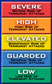 Home Land Security - This light will visibly communicate the current risk level issued by the DHS by illuminating the appropriate corresponding color, Government, U.S. Government, Executive Branch, Departments and Agencies, Office of Homeland Security (OHS)